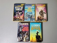 C.J. Cherryh Vintage DAW Paperback Lot of 10 Books – Gate Of Ivrel, Faded Sun