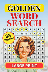 Golden Word Search Puzzles Large Print Nostalgic Theme 88-puzzles