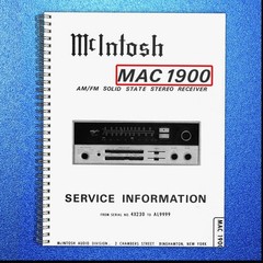 MCINTOSH MAC 1900 AM FM Stereo Receiver Service Information Manual – WIRE BIND