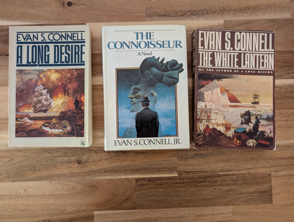 3 Evan S. Connell Book Bundle: The White Lantern & A Long Desire&The Connoisseur