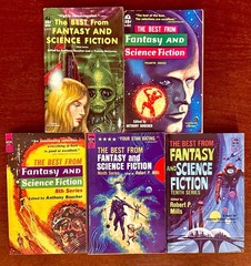 5 Vintage PBs: The Best From Fantasy & Science Fiction, Boucher (ed), 3, 4, 8-10