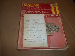 Jaguar XJ6 1968 thru 1976 Series 1, 2 & 3 2.8 ,3.4 &4.2 6-cyl Workshop Manual