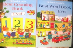 * 2 Richard Scarry’s BEST WORD & COUNTING BOOKS kids learning material paperback