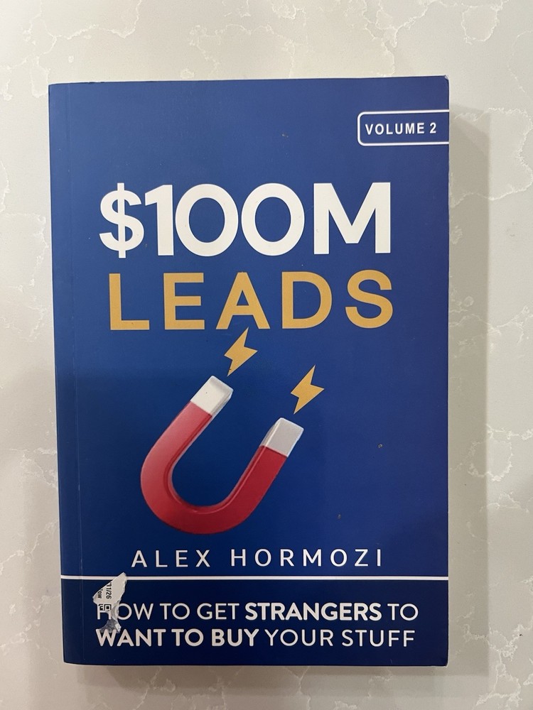 Acquisition.com $100M Leads Alex Hormozi Paperback Sales Marketing Business