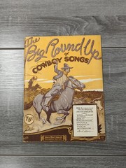 The Big Round Up of Cowboy Songs Amsco Music Sales Company 1934 Vintage