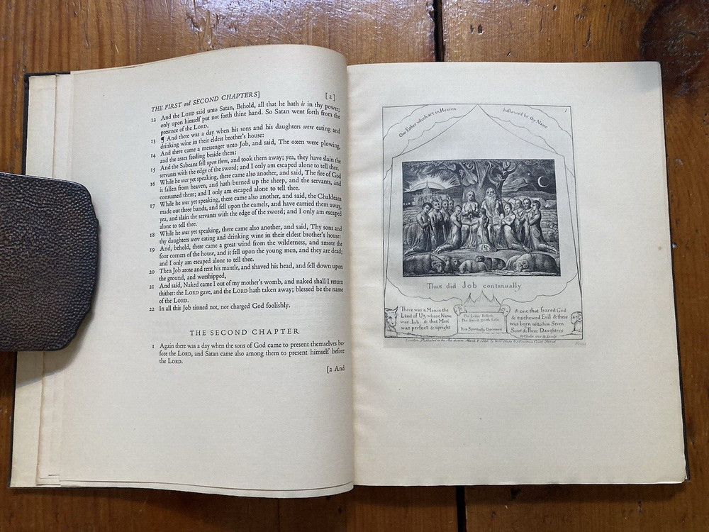 WILLIAM BLAKE THE BOOK OF JOB 22 ENGRAVINGS LETTERPRESS 1927 ART RELIGION BIBLE