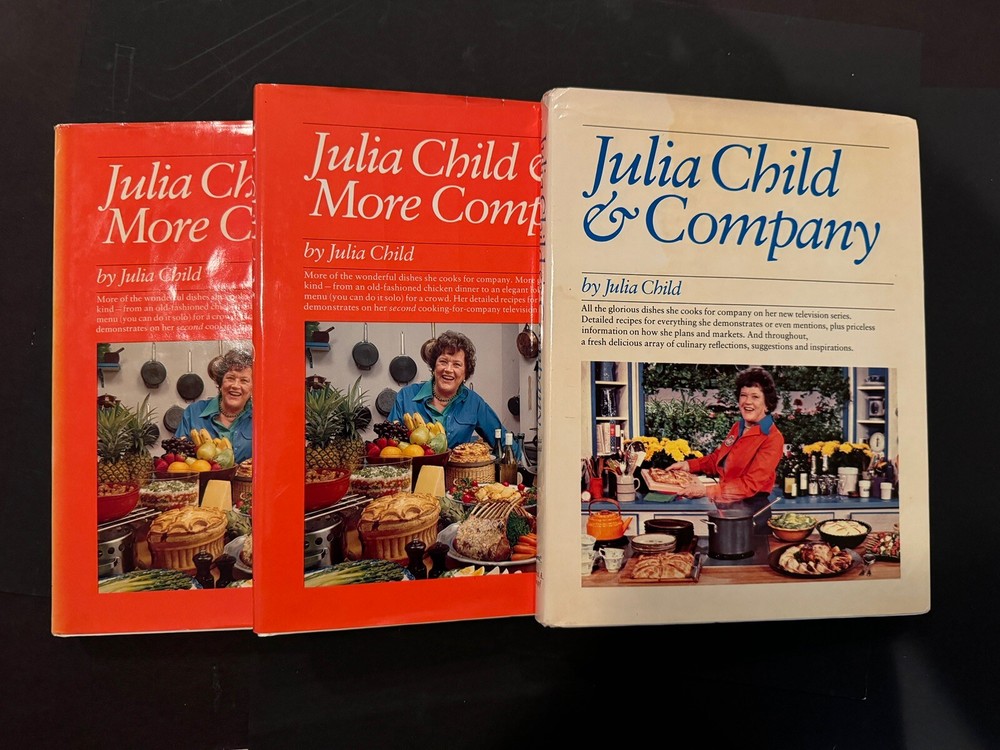Julia Child & Company + 2 Julia Child & More Company 3 Cookbooks 1st editions!