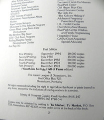 To Market To Market Cookbook Junior League of Owensboro, KY 1984 1993 344 pages
