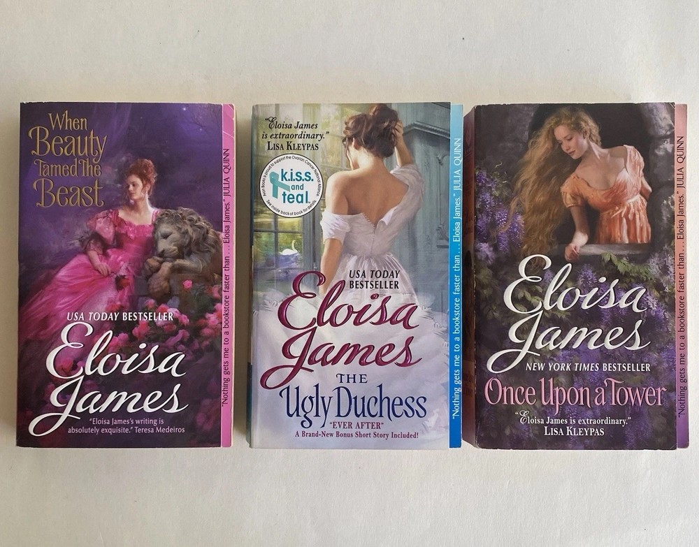 Eloisa James Lot of 3 Fairy Tales, Once Upon a Tower, The Ugly Duchess Avon