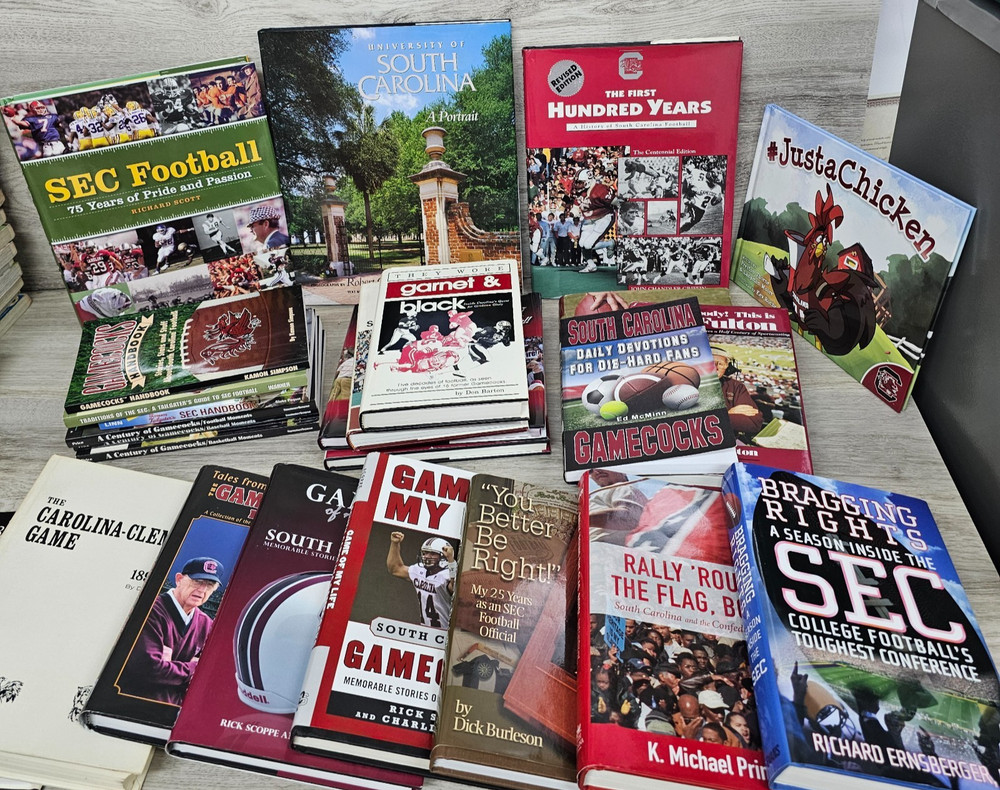 South Carolina Gamecocks LIFETIME COLLECTION 25 Books!! Signed by several NICE!