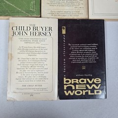 5 Vtg Bantam Paperback Classics: Green Mansions, Brave New World, Child Buyer +