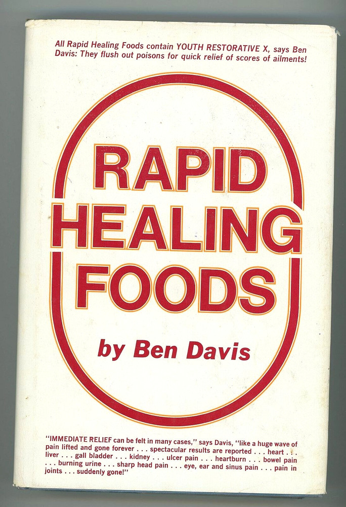 Rapid Healing Foods by Ben Davis Hardcover Book 9 1/4″ x 6 1/4″ x 1 1/4″ 18 Chap