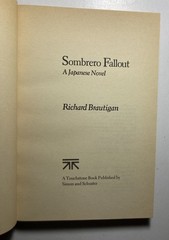 RICHARD BRAUTIGAN Lot 4 Books: Hawkline…PB Willard…HC Sombrero…PB Tokyo…PB