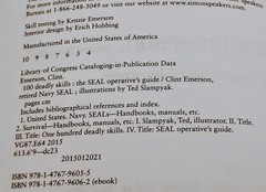 100 Deadly Skills: The NAVY SEAL Operative’s Guide by Clint Emerson 2015 PB