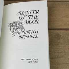 Master of the Moor by Ruth Rendell 1982 HCDJ Pantheon Books First Edition