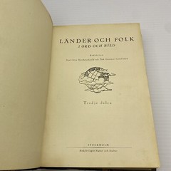 Länder Och Folk III Countries and Peoples Words & Pictures 1929 SWEDISH LANGUAGE