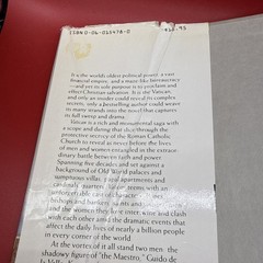 Vatican: A Novel by Malachi Martin Catholic- 1st Edition Hardcover w/ Dust Cover