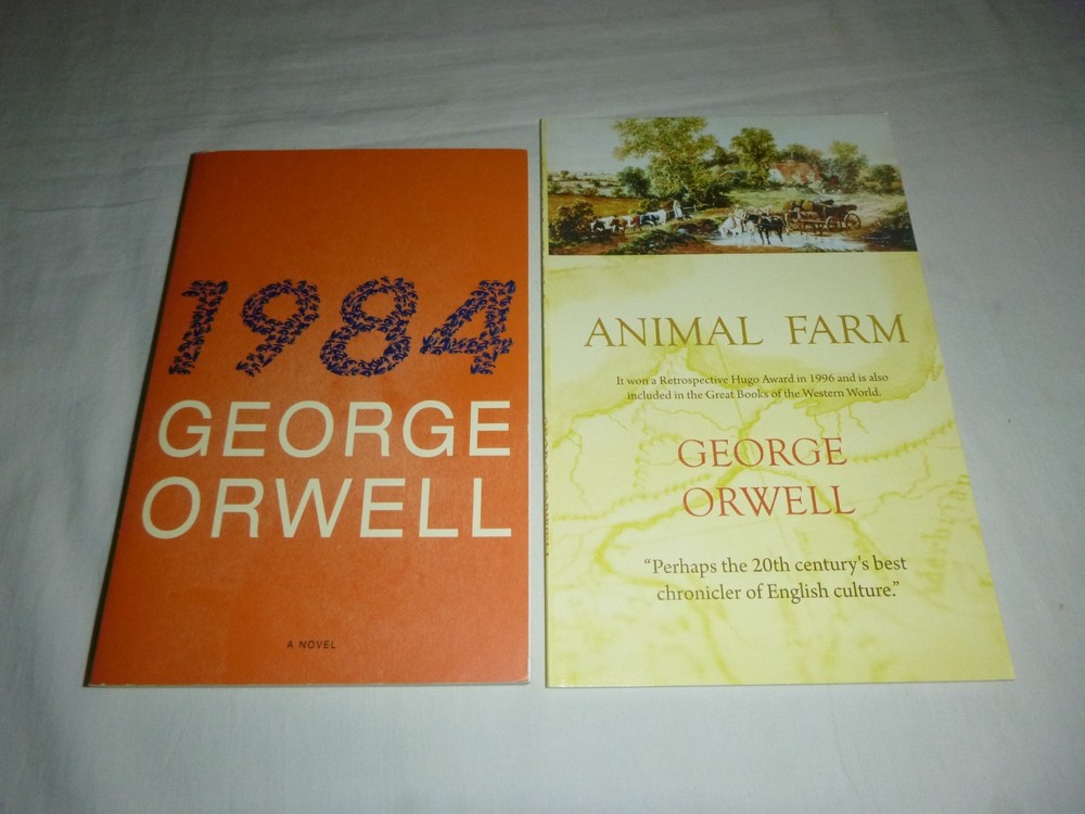 Lot of 2 Softcover Books by George Orwell – 1984 – Animal Farm : Like-New