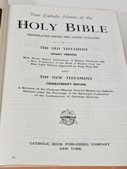 Holy Bible New Catholic Edition 1949 Douay Version Confraternity Edition HC