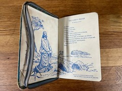 1960s Childs Holy Bible Book King James Vivid Color Illustrations Distressed