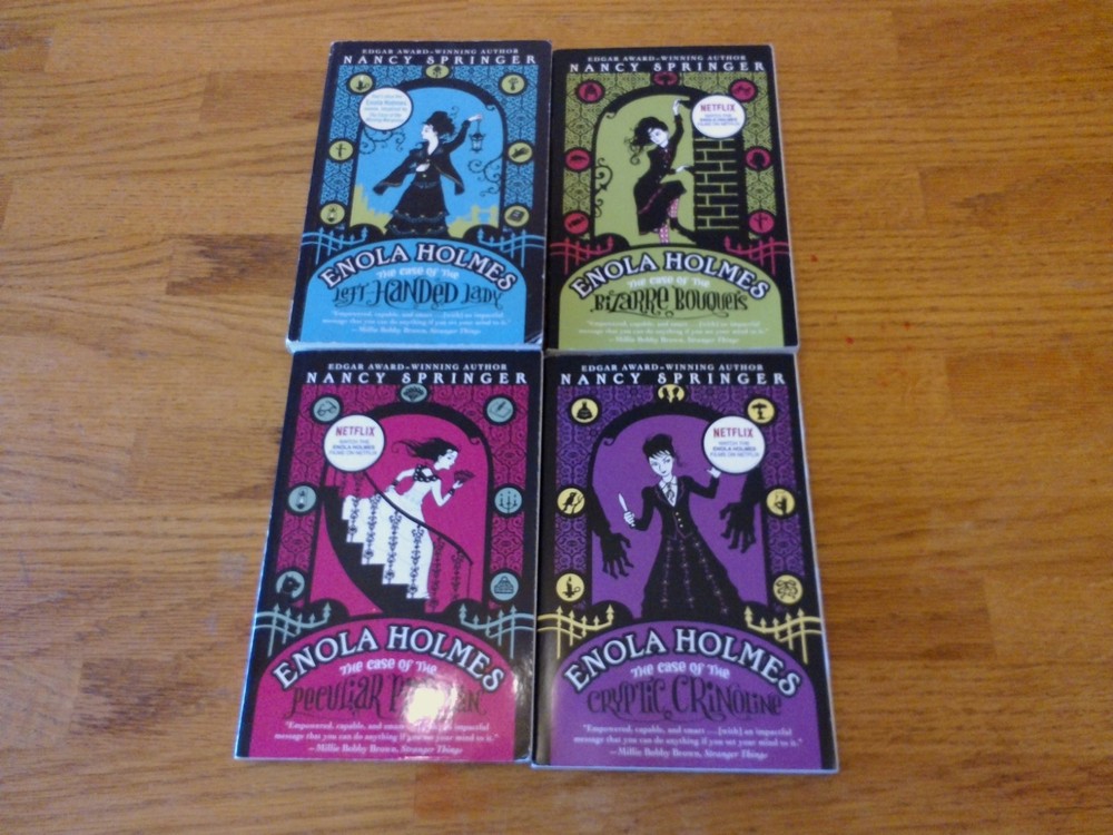 ENOLA HOLMES – 4 NANCY SPRINGER SOFT COVER BOOKS – LOT