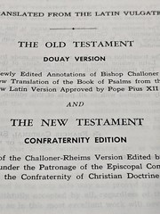 Holy Bible New Catholic Edition 1949 Douay Version Confraternity Edition HC