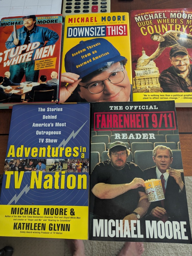 Michael Moore 5 Pack Books HC & Paperback NM
