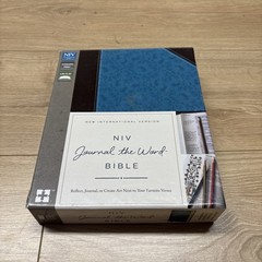 NIV, Journal the Word Bible, Imitation Leather, Brown/Blue: Reflect, —LIKE NEW-