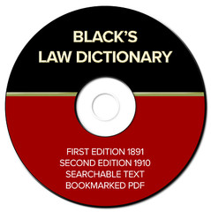 BLACKS LAW DICTIONARY-First 1ST Edition 1891-Legal Law Terms Book-Law School-CD