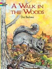 A Walk in the Woods (Dover Nature Coloring Book) – Paperback – VERY GOOD