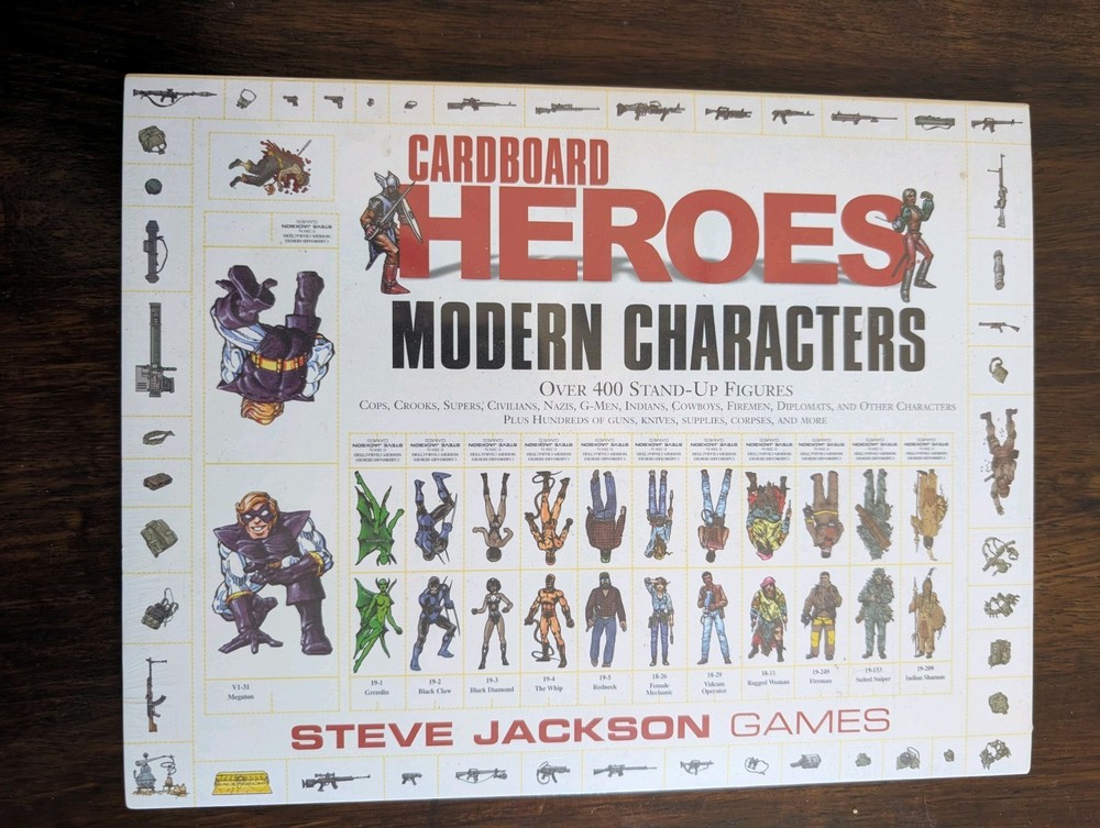 Steve Jackson Cardboard Heroes #2120 NEW RPG 436 Full-Color Fantasy Miniatures