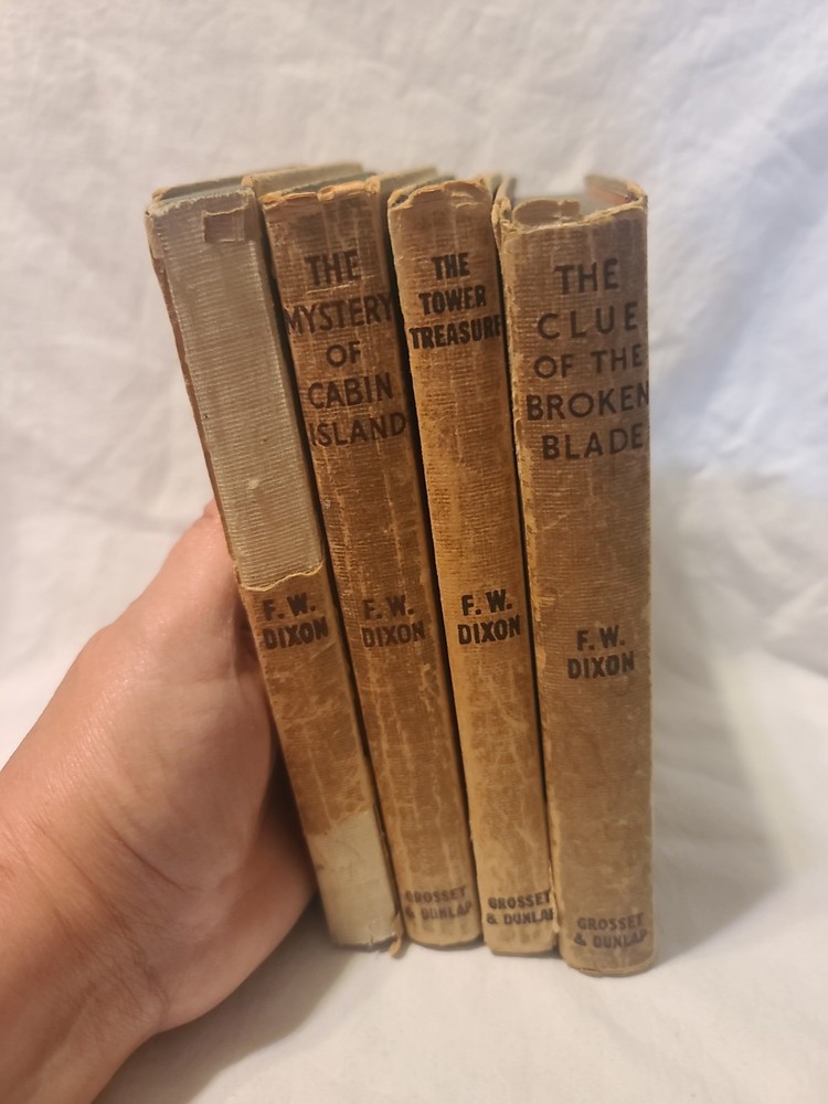 Hardy Boys Mystery Stories Lot Of 4 Hardcover 1920’s-1960’s By Franklin W. Dixon