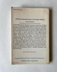 Roger Bastide African Civilisations in the New World 1972 Anthropology Book
