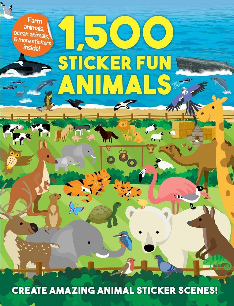 1,500 Sticker Fun Animals – paperback George, Joshua|Graham, Oakley|Mayes, S…