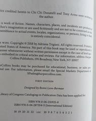 SIGNED Adriana Trigiani TONY’S WIFE 1st Edition 2018 HCDJ EXCELLENT CONDITION