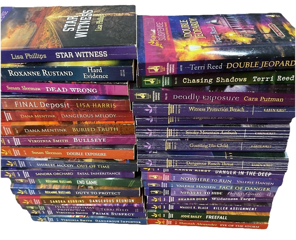 Love Inspired Suspense PB Lot of 32 Virginia Smith, Roxanne Rustand, Sharon Dunn