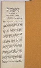 European Discovery of America the Northern Voyages A. D. 500-1600 Morison (HC )