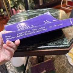 CORPORATIONS, OTHER LIMITED LIABILITY ENTITIES AND PARTNERSHIPS, HAZEN, PB, 2012