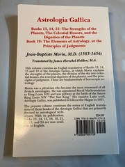 Astrologia Gallica Books 13, 14, 15, 19, Paperback by Morin, LIKE NEW