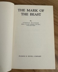 Vtg 1933 THE MARK OF THE BEAST Sydney Watson Hardcover Revell End Times Fiction