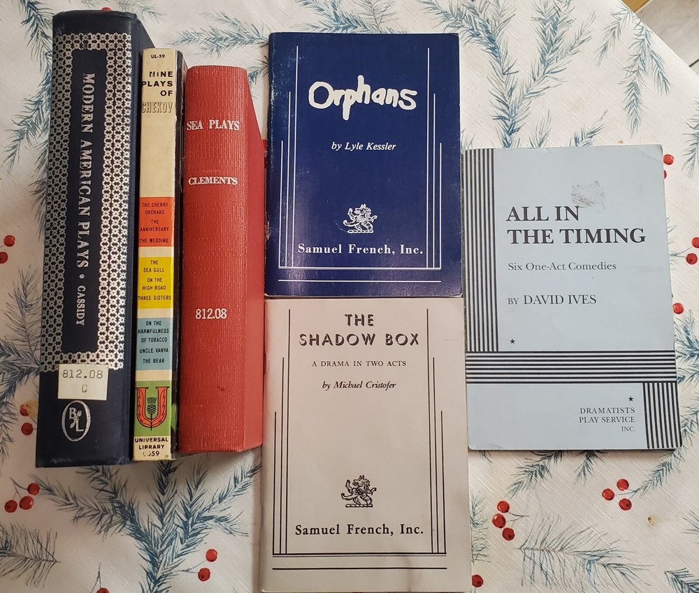 Vintage Drama Books Acts Plays Lot Of 6 Kessler, Ives, Chekov, Cristofer, etc