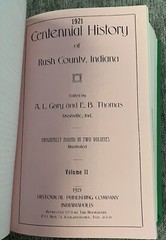 1921 Rush County Indiana History Rushville Milroy Carthage Manilla Arlington
