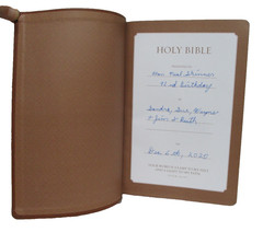NKJV Super Giant Print Bible red letter brown leathersoft religion
