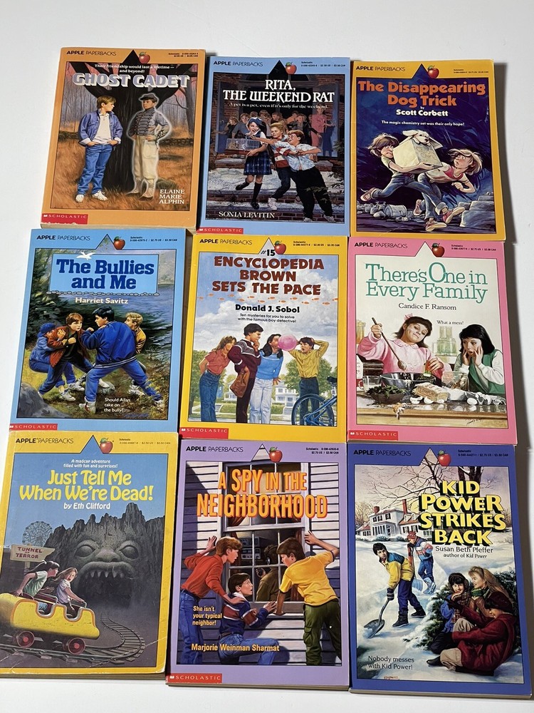 Vintage Scholastic Apple Fiction 9 PB Book Lot #b30