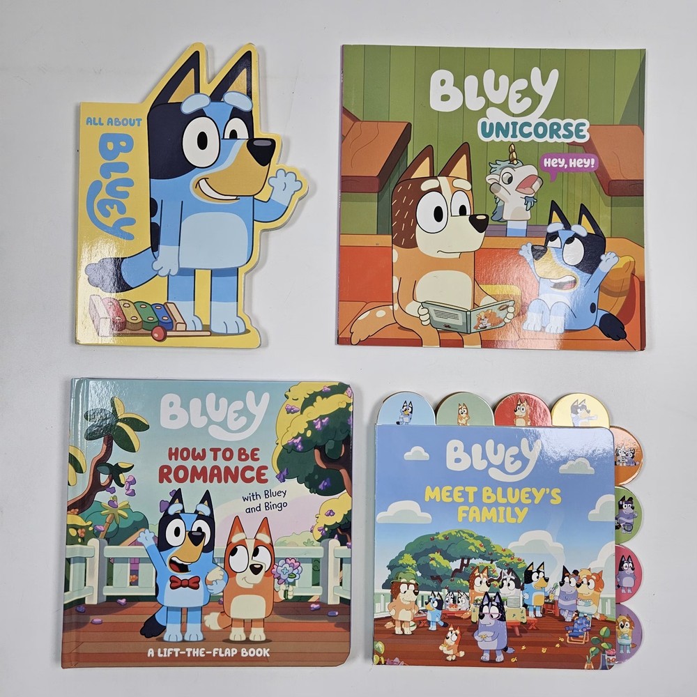 Bundle Lot Bluey Kids Todler Books Family Unicorse Romance Board Soft Hard