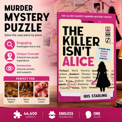 The Killer Isn’T Alice: the 46,600 Suspect Murder Mystery Puzzle 1/2*Books