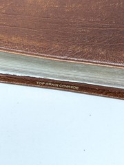 The Ryrie Study Bible NIV Brown Cowhide Leather Red Letter Moody 1986 80s VTG