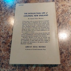 The Intellectual Life of Colonial New England Samuel Eliot Morison 1963 PB