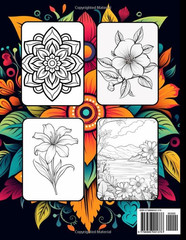Large Print Coloring Book for Seniors With Low Vision: Mandalas, Nature and Flow