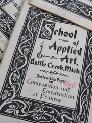 Lot of 45 1909 School of Applied Art Battle Creek, Michigan Commercial Drawing